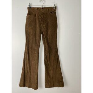 Vintage Levi's Flare Corduroy Pants Womens Size 9 26X29 Brown Cords White Tab